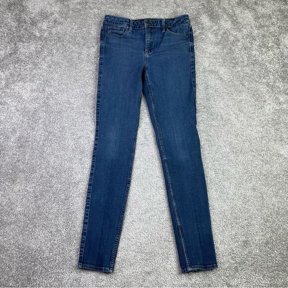 Abercrombie & Fitch Jeans Women's 27 Blue Skinny Mid-Rise Dark Denim - Picture 1 of 14